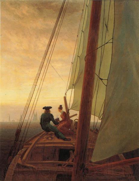 Caspar David Friedrich On a Sailing Ship Norge oil painting art
